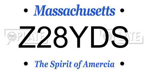 Z28YDS Massachusetts License Plate