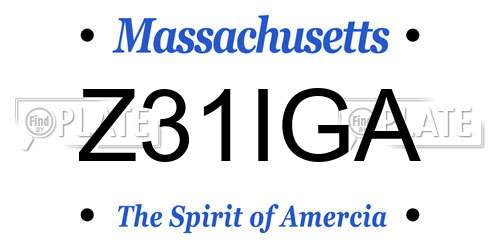 Z31IGA Massachusetts License Plate