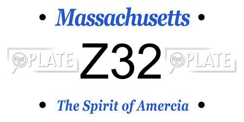 Z32 Massachusetts License Plate