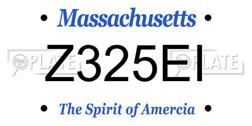 Z325EI Massachusetts License Plate