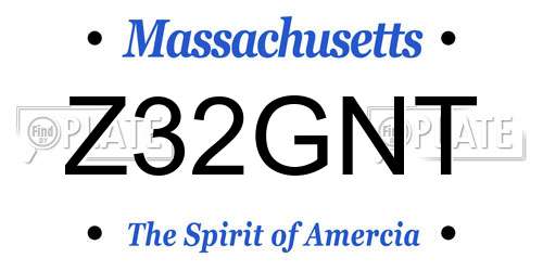 Z32GNT Massachusetts License Plate