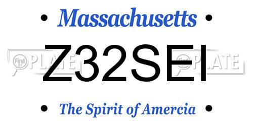 Z32SEI Massachusetts License Plate