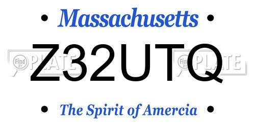 Z32UTQ Massachusetts License Plate