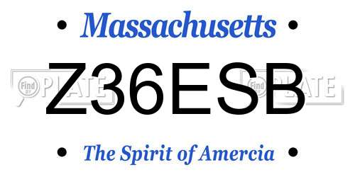 Z36ESB Massachusetts License Plate