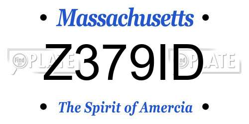 Z379ID Massachusetts License Plate