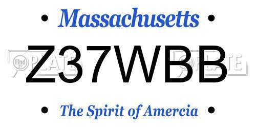Z37WBB Massachusetts License Plate