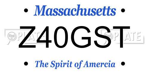 Z40GST Massachusetts License Plate