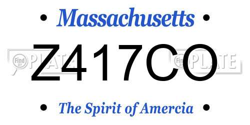 Z417CO Massachusetts License Plate