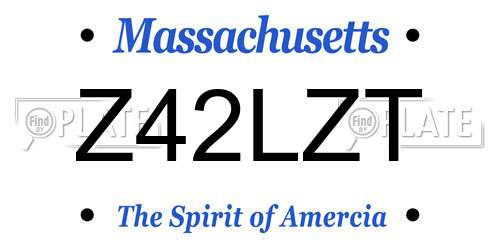 Z42LZT Massachusetts License Plate
