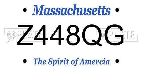 Z448QG Massachusetts License Plate