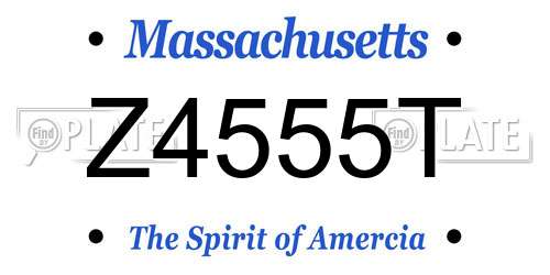 Z4555T Massachusetts License Plate