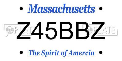 Z45BBZ Massachusetts License Plate