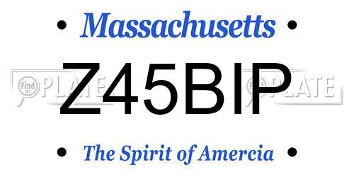 Z45BIP Massachusetts License Plate