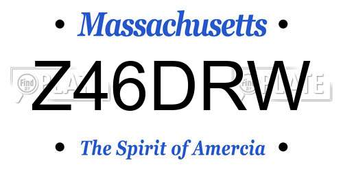 Z46DRW Massachusetts License Plate