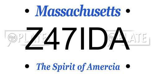 Z47IDA Massachusetts License Plate