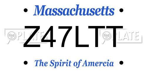 Z47LTT Massachusetts License Plate