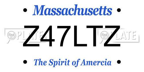 Z47LTZ Massachusetts License Plate