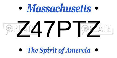 Z47PTZ Massachusetts License Plate