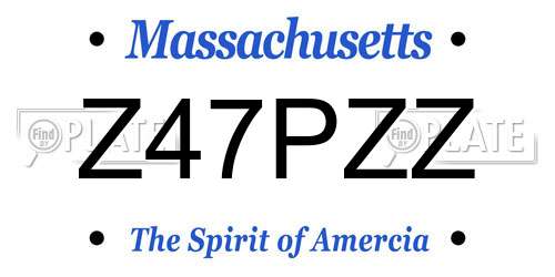 Z47PZZ Massachusetts License Plate