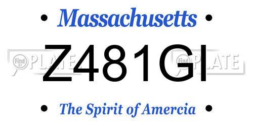 Z481GI Massachusetts License Plate