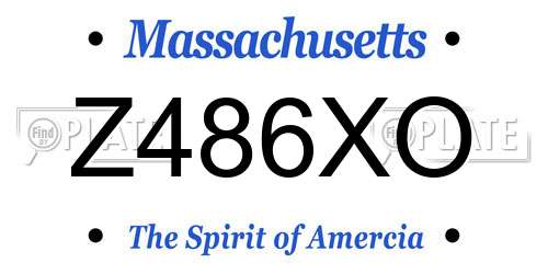 Z486XO Massachusetts License Plate