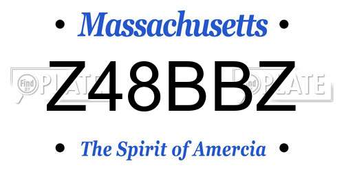 Z48BBZ Massachusetts License Plate