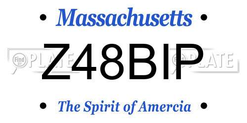 Z48BIP Massachusetts License Plate
