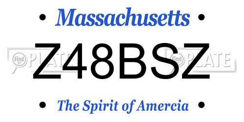 Z48BSZ Massachusetts License Plate