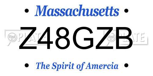 Z48GZB Massachusetts License Plate