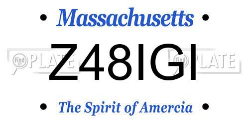 Z48IGI Massachusetts License Plate