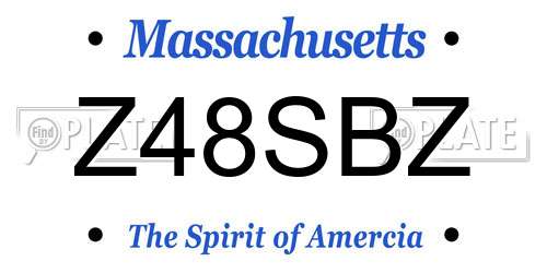 Z48SBZ Massachusetts License Plate