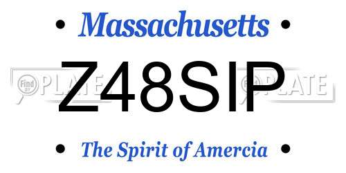 Z48SIP Massachusetts License Plate