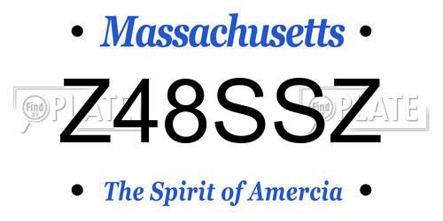 Z48SSZ Massachusetts License Plate