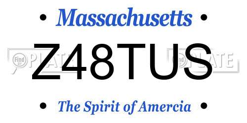 Z48TUS Massachusetts License Plate