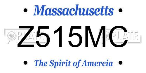 Z515MC Massachusetts License Plate