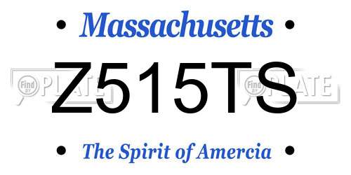 Z515TS Massachusetts License Plate
