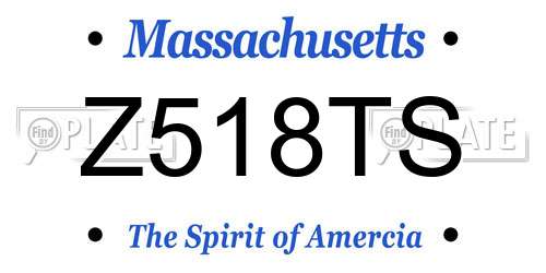 Z518TS Massachusetts License Plate