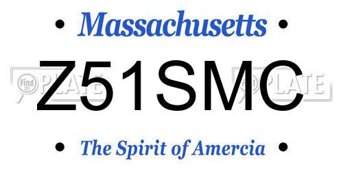 Z51SMC Massachusetts License Plate