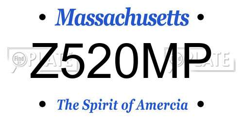 Z520MP Massachusetts License Plate