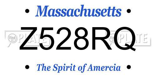 Z528RQ Massachusetts License Plate