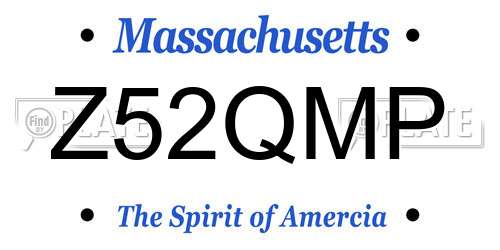 Z52QMP Massachusetts License Plate