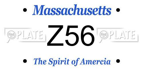 Z56 Massachusetts License Plate