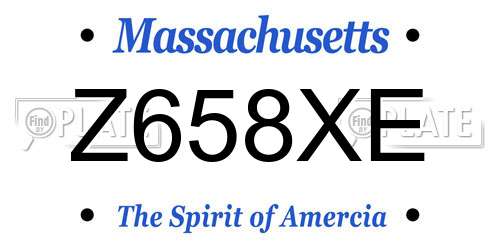 Z658XE Massachusetts License Plate