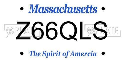 Z66QLS Massachusetts License Plate