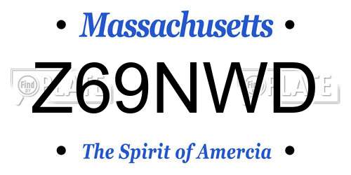 Z69NWD Massachusetts License Plate