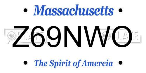 Z69NWO Massachusetts License Plate