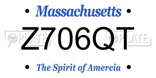 Z706QT Massachusetts License Plate