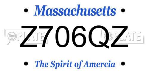 Z706QZ Massachusetts License Plate