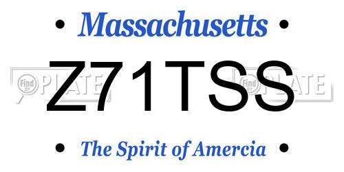 Z71TSS Massachusetts License Plate