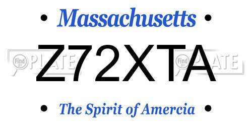 Z72XTA Massachusetts License Plate
